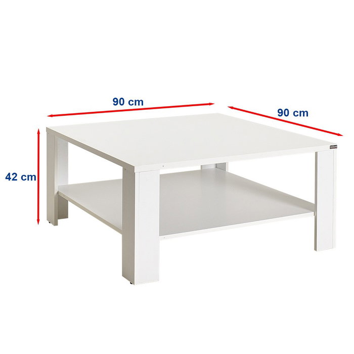 Hanah Home Mesa de Centro Blanca con Almacenamiento Hanah Home Mesa de Centro Blanca con Almacenamiento